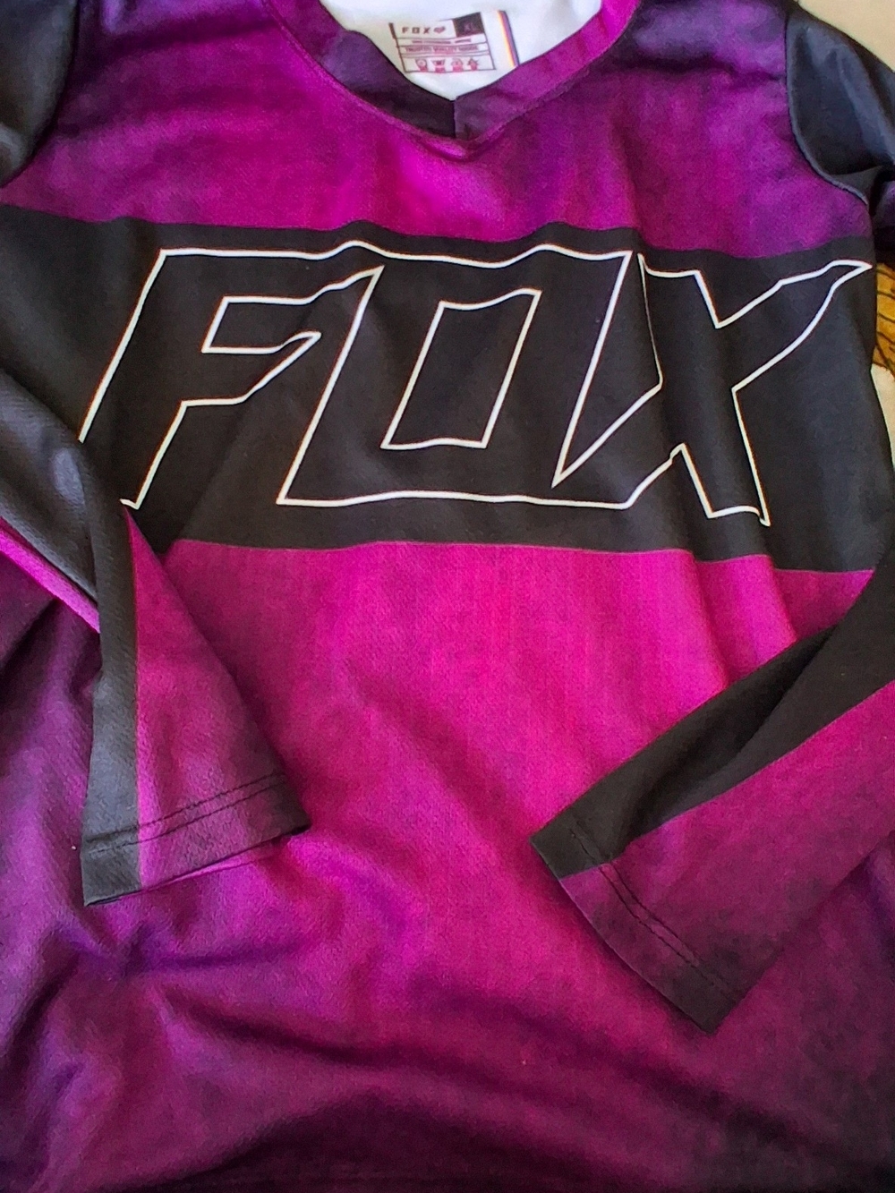 Fox Purple and Black FOX Logo Long Sleeve Top
